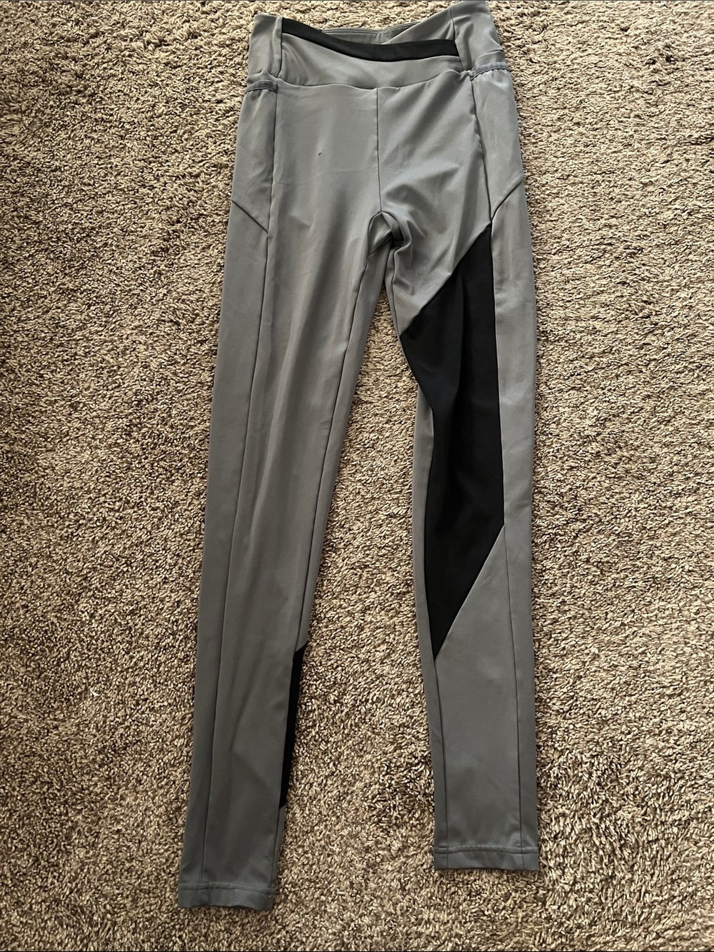 Gymshark Grey and Black High-Waist Leggings